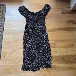 Floral Black Dress
